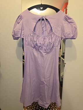 Urban Outfitters Lavender Tie-Back Mini Dress